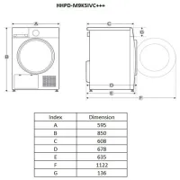 Сушильная машина Heinner HHPD-M9K5IVC+++ 9 кг/ Белый photo 5