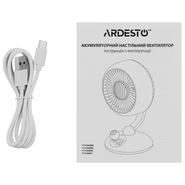 Ventilator Ardesto FT-F3600BG  / Portabil / Beige photo 7