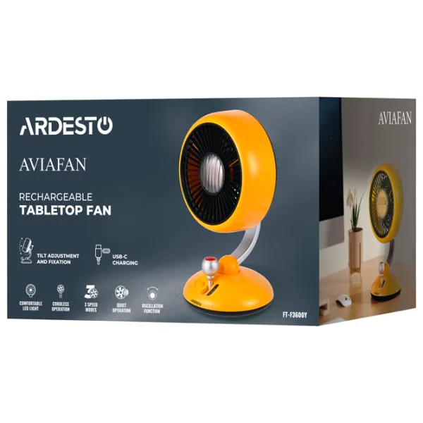 Ventilator Ardesto FT-F3600Y  / Portabil / Yellow photo 8