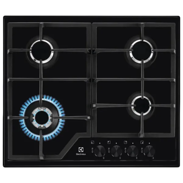 Plită încorporabilă pe gaz Electrolux KGS6436K Oțel emailat / Black photo 1