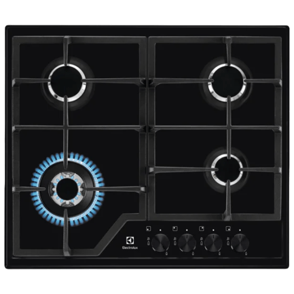 Plită încorporabilă pe gaz Electrolux KGS6436K Oțel emailat / Black photo 1
