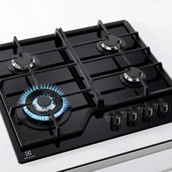 Plită încorporabilă pe gaz Electrolux KGS6436K Oțel emailat / Black photo 2