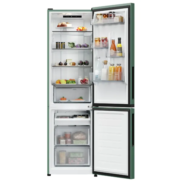 Frigider Candy CNCQ2T518EG cu congelator jos 279 l / 182.5 cm / Green photo 3