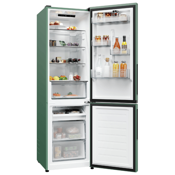 Frigider Candy CNCQ2T518EG cu congelator jos 279 l / 182.5 cm / Green photo 5