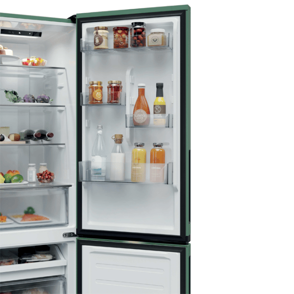 Frigider Candy CNCQ2T518EG cu congelator jos 279 l / 182.5 cm / Green photo 7