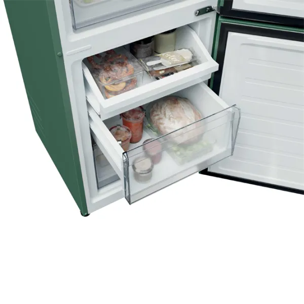 Frigider Candy CNCQ2T518EG cu congelator jos 279 l / 182.5 cm / Green photo 8