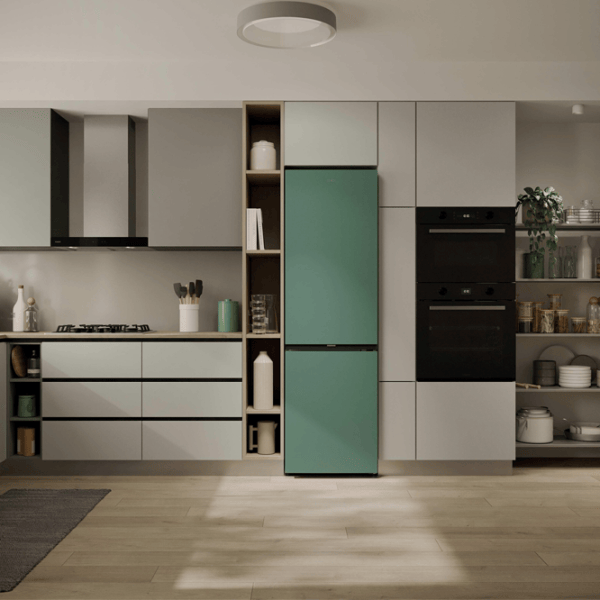 Frigider Candy CNCQ2T518EG cu congelator jos 279 l / 182.5 cm / Green photo 9