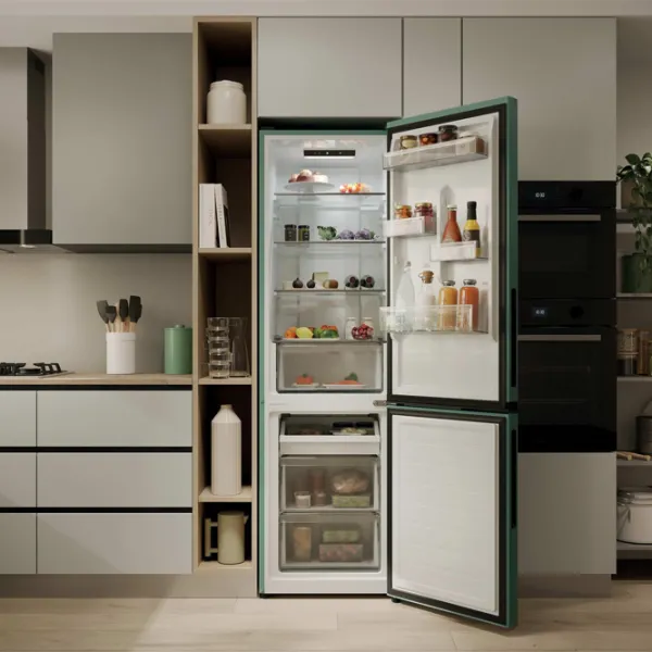 Frigider Candy CNCQ2T518EG cu congelator jos 279 l / 182.5 cm / Green photo 10