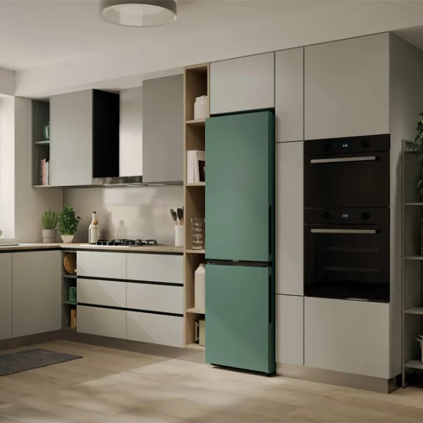 Frigider Candy CNCQ2T518EG cu congelator jos 279 l / 182.5 cm / Green photo 11