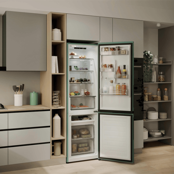 Frigider Candy CNCQ2T518EG cu congelator jos 279 l / 182.5 cm / Green photo 12