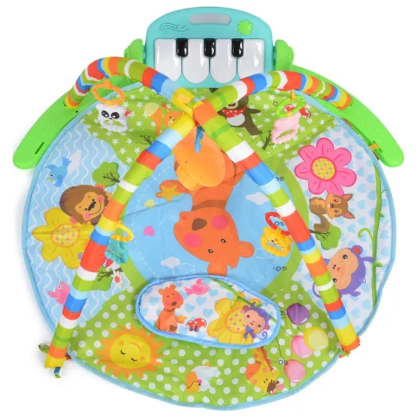 Covoraş pentru joc Moni Baby Piano Boy (696-R5) 0+/ Rotund/ Green photo 4