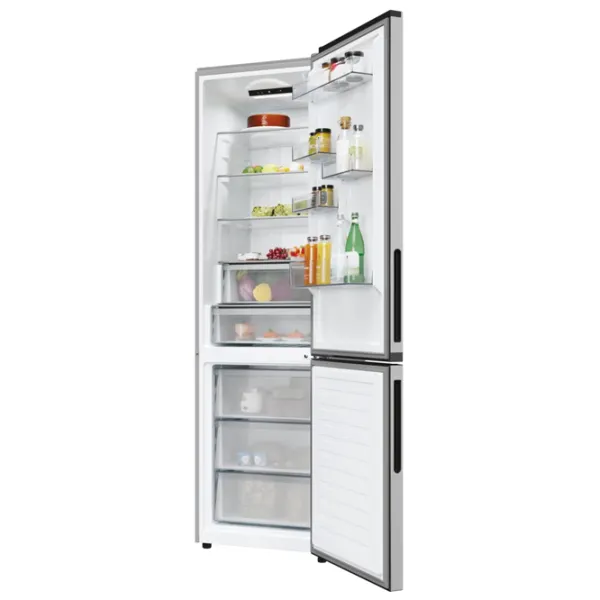 Frigider Candy CNCQ2T620EX cu congelator jos 409 l / 205 cm / Inox photo 6