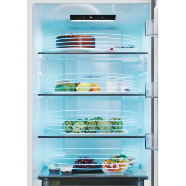 Frigider Candy CNCQ2T620EX cu congelator jos 409 l / 205 cm / Inox photo 7