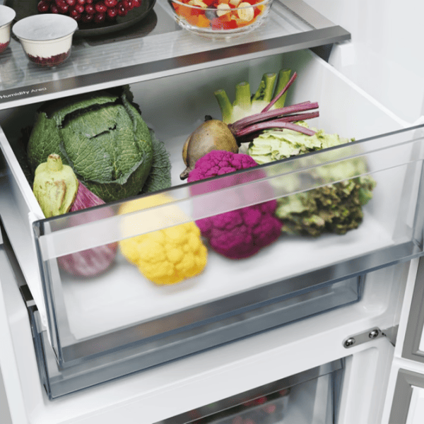 Frigider Candy CNCQ2T620EX cu congelator jos 409 l / 205 cm / Inox photo 11