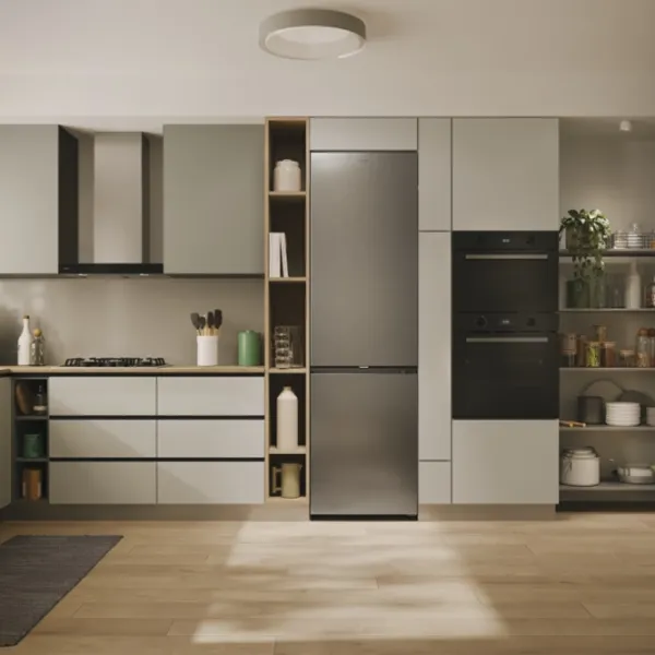 Frigider Candy CNCQ2T620EX cu congelator jos 409 l / 205 cm / Inox photo 13