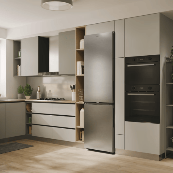 Frigider Candy CNCQ2T620EX cu congelator jos 409 l / 205 cm / Inox photo 14
