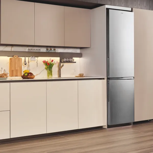 Frigider Candy CNCQ2T620EX cu congelator jos 409 l / 205 cm / Inox photo 18