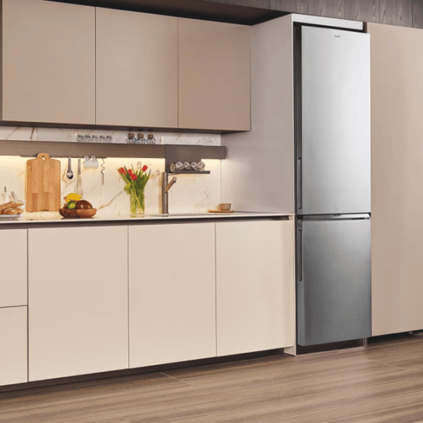 Frigider Candy CNCQ2T620EX cu congelator jos 409 l / 205 cm / Inox photo 18
