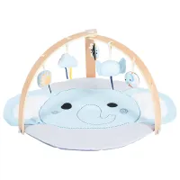 Covoraş pentru joc Moni Elephant (MT.235109) 0+/ Dreptunghiular/ Blue