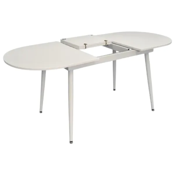 Set masă și scaune Evelin DT 533R Wh + 6 YTC-055Wh BLU-13 Ovală / PAL / Light Gray photo 4