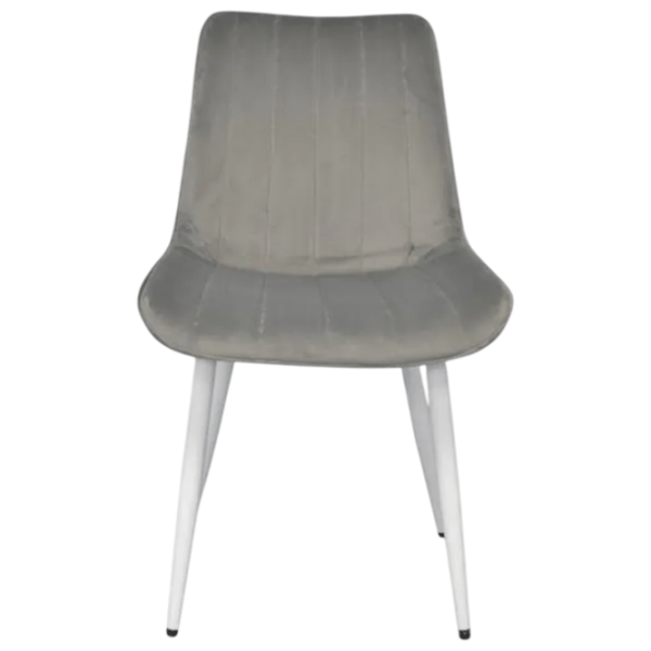Set masă și scaune Evelin DT 533R Wh + 6 YTC-055Wh BLU-13 Ovală / PAL / Light Gray photo 6
