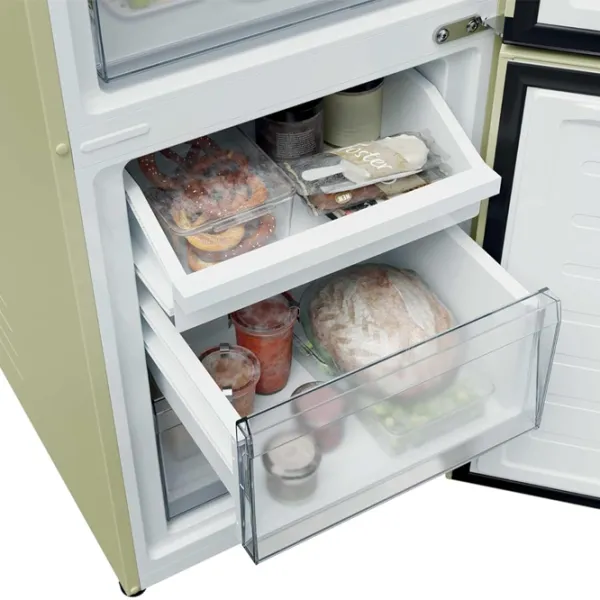 Frigider Candy CNCQ2T518EC cu congelator jos 279 l / 182.5 cm / Cream photo 7