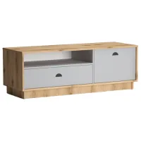 Comodă ML-Mobila Simpl 45 x 130 x 45 / MDF / Gri deschis