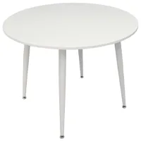 Обеденные стол со стульями Evelin DT 402-5Wh + 4 YTC-078Wh UF885-14 Круглая / ДСП / Серый photo 2