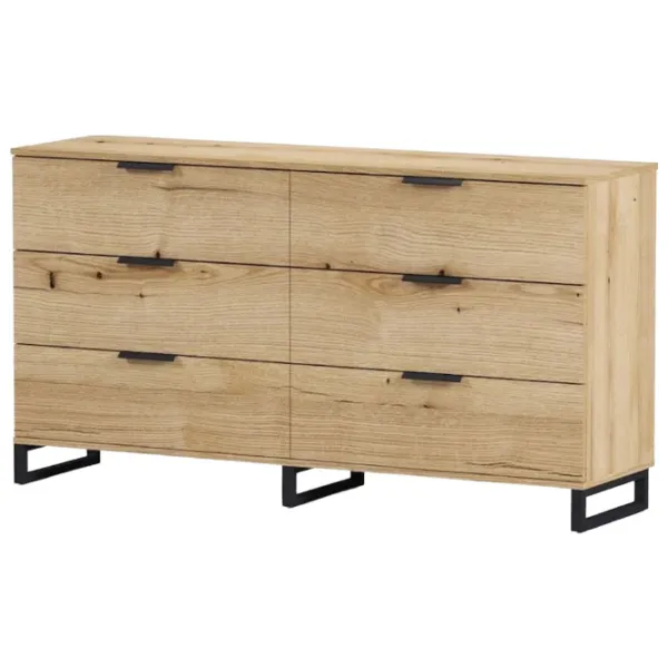 Comodă ML-Mobila LoftSpace 80 x 150 x 40 / PAL / Evoke Oak photo 1