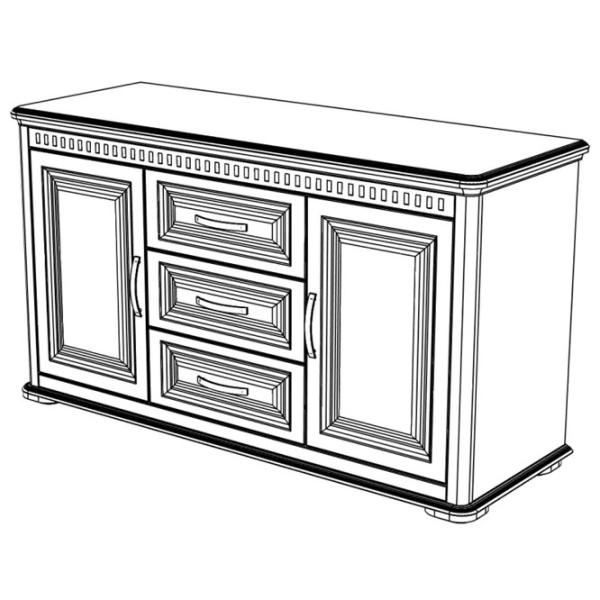 Комод ML-Mobila Марсель 2 №16 81 x 144 x 49см / МДФ / Дуб полярный photo 7