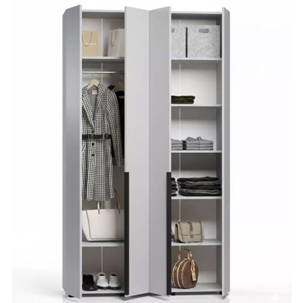 Dulap ML-Mobila Lira 4Д 160 x 50 x 240 / DSP / Gri deschis photo 2