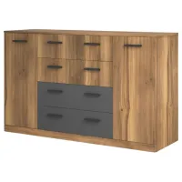 Comodă ML-Mobila Lotos 92 x 150 x 46 / PAL / Steja baroko Sur grafit