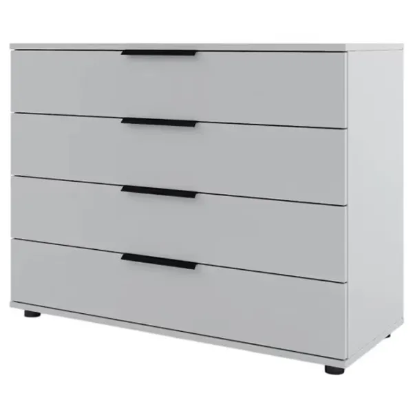 Comodă ML-Mobila Lira 84 x 110 x 45 / PAL / Gri deschis photo 1