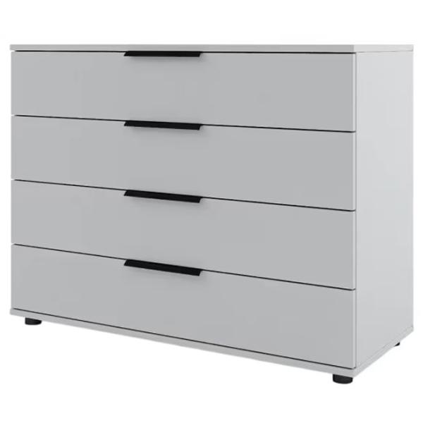 Comodă ML-Mobila Lira 84 x 110 x 45 / PAL / Gri deschis photo 1
