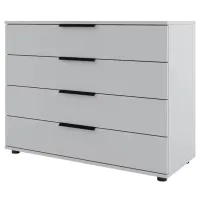 Comodă ML-Mobila Lira 84 x 110 x 45 / PAL / Gri deschis