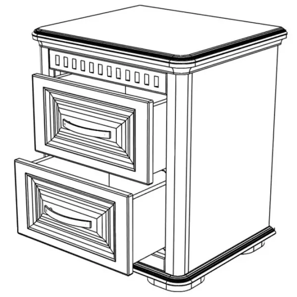 Тумбочки ML-Mobila Марсель №02 61 x 53 x 45см / ЛДСП / Крем Дуб кантри photo 4
