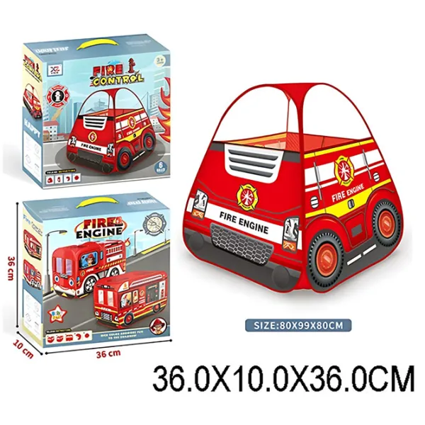 Детская палатка HD Toys Fire Engine 3 года - 6 лет / Красный photo 2