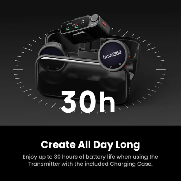 Микрофон Insta360 Mic Pro (2 TX + 1 RX + Charging Case) Черный photo 6