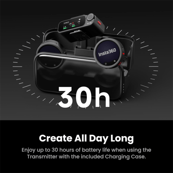 Микрофон Insta360 Mic Pro (2 TX + 1 RX + Charging Case) Черный photo 6
