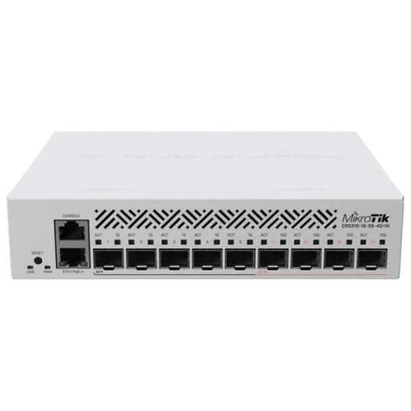 Коммутатор Mikrotik CRS310-1G-5S-4S+IN Серый photo 1