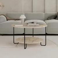 Măsuță de cafea Showdeko Corro M.SH.20963.9 Travertine photo 2