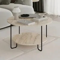 Măsuță de cafea Showdeko Corro M.SH.20963.9 Travertine photo 3