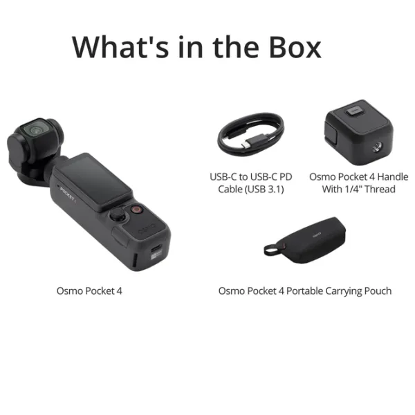 Экшн-камера DJI Osmo Pocket 4 Essential Combo 37 МП / 1545 мАч / Черный photo 8