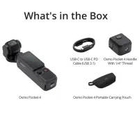 Cameră action DJI Osmo Pocket 4 Essential Combo 37 MP / 1545 mAh / Black photo 8