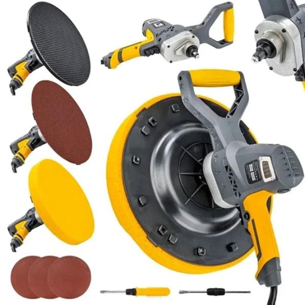 Șlefuitor Powermat PM-ZDT-1100M Pentru pereți / 1100 W / Yellow photo 4