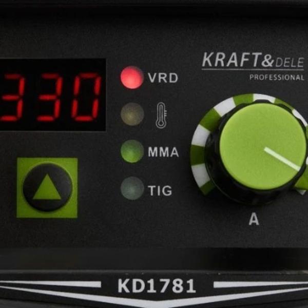 Сварочный аппарат Kraft&Dele KD1781 230 В ручная дуговая (MMA), аргонно дуговая (TIG) / Черный photo 6
