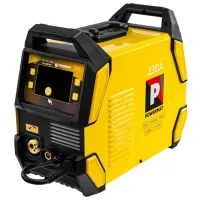 Сварочный аппарат Powermat SYENERGY 220 В полуавтоматическая (MIG/MAG), ручная дуговая (MMA), аргонно-дуговая (TIG) / Желтый
