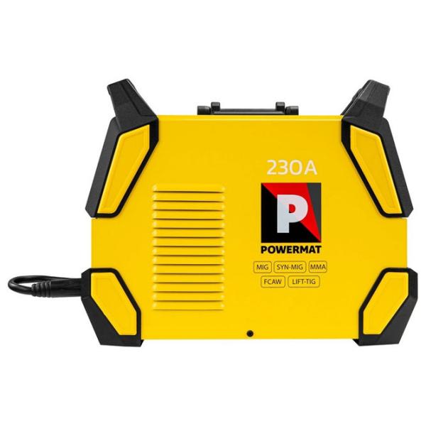 Сварочный аппарат Powermat SYENERGY 220 В полуавтоматическая (MIG/MAG), ручная дуговая (MMA), аргонно-дуговая (TIG) / Желтый photo 2