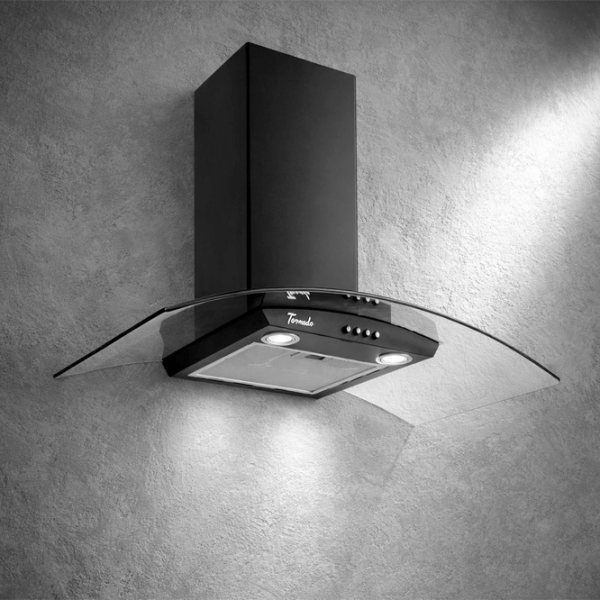 Hotă Tornado EVA 1200(90) Cupolă/ Black/ Inox photo 3
