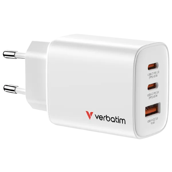 Сетевое зарядное устройство Verbatim Essentials   / Белый photo 1